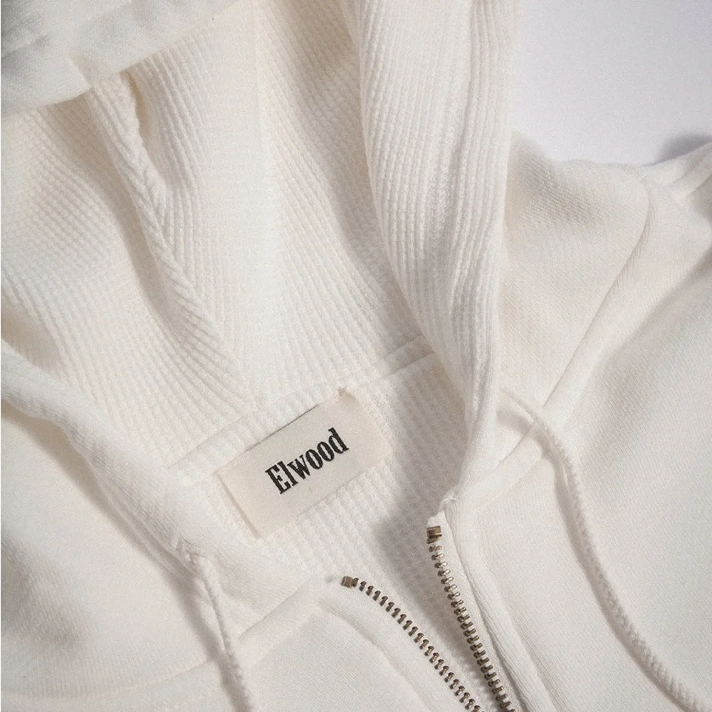 Elwood White Thermal Hoodie - Picture 2 of 2